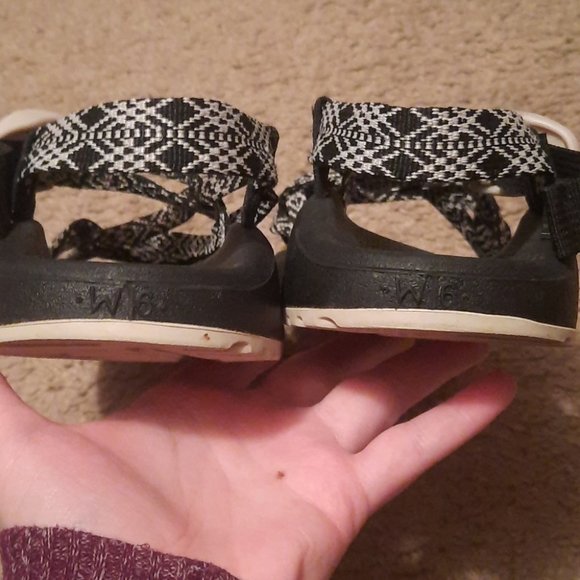 CHACO ZX2 Boost Black Classic Double Strap Sandal Women's Size 6 - Picture 5 of 9